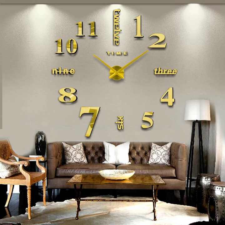 Modern Frameless Large Home Wall Clock 