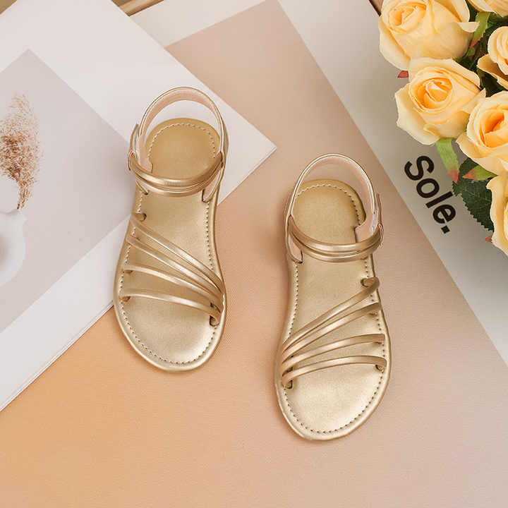 Girls gold sandal