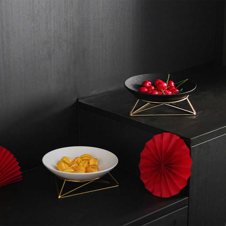 Large Luxury White Ceramic Serving Tray 