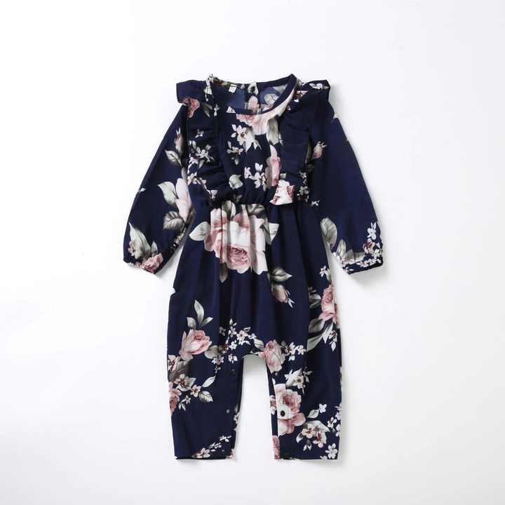 Mother and Daughter V-Neck Jumpsuit, V-Neck Jumpsuit, Mother and Kids Jumpsuit جمبسوت بفتحة رقبة على شكل حرف V مناسب للأم وابنتها ، جمبسوت بفتحة رقبة على شكل حرف V ، جمبسوت للأطفال والأمهات