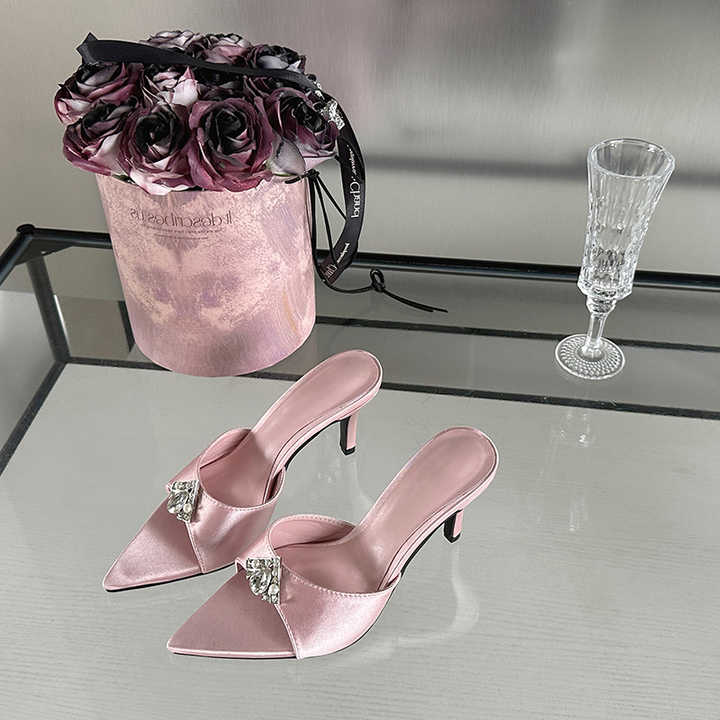 rhinestone studded heel 