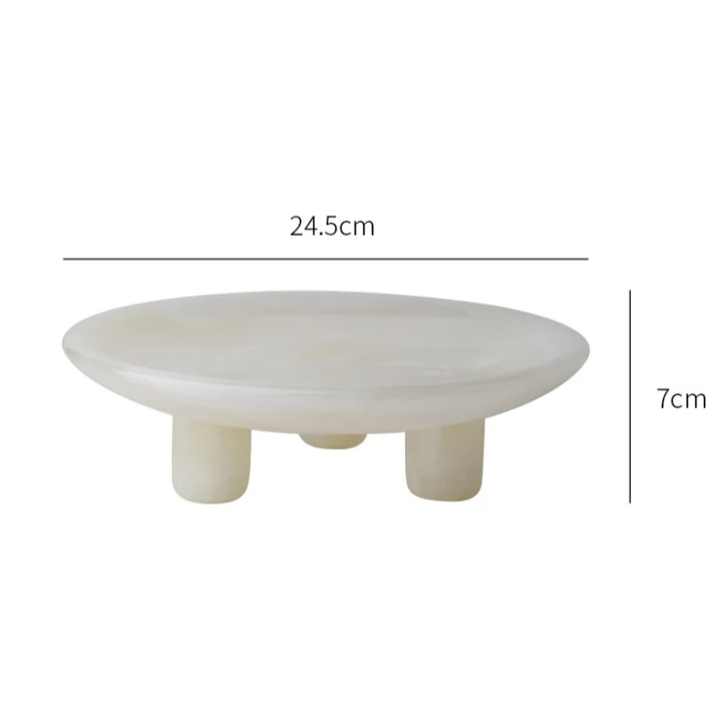 SAIDKOCC White Onyx Marble Tray 
