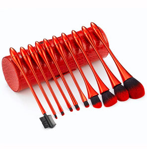 Colorful makeup brushes