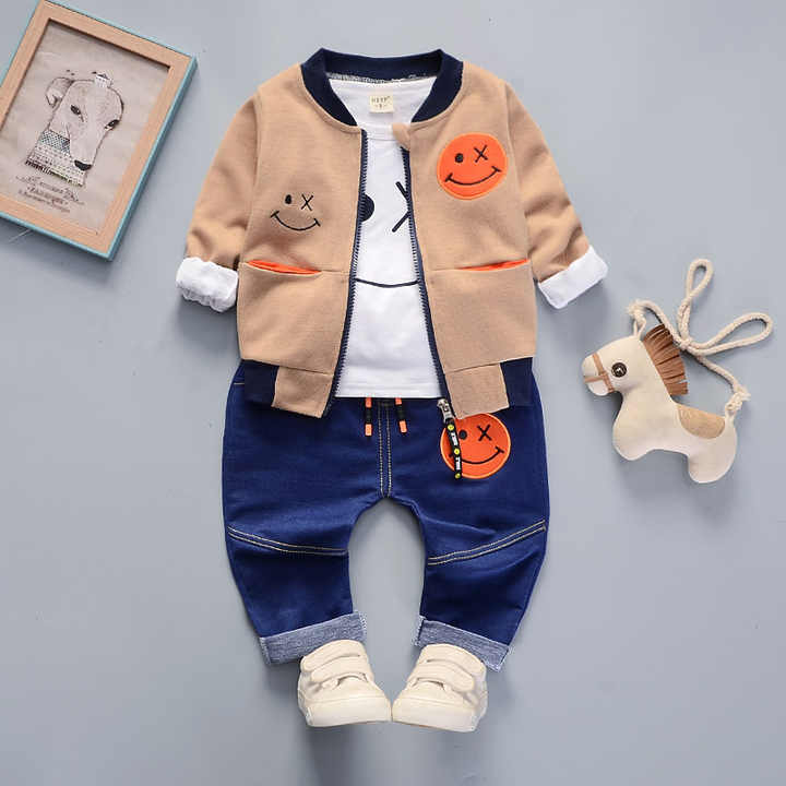 Hot Fashion Kids Streetwear 3 Pieces Baby Clothes Sets 