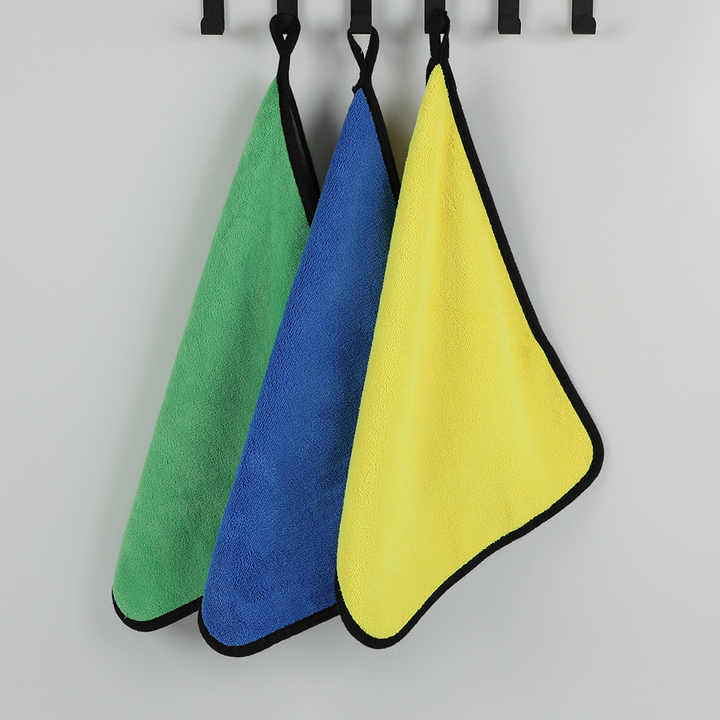 Factory wholesale double fleece car towel thick coral fiber 