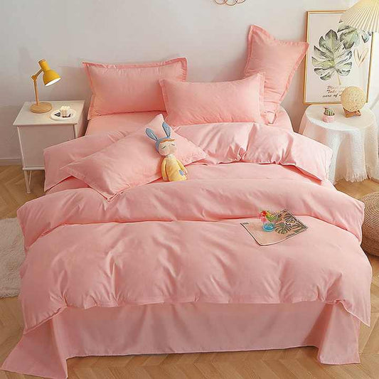 4pcs Hotel Bed Linen Sheets Luxury White Bedding Set 