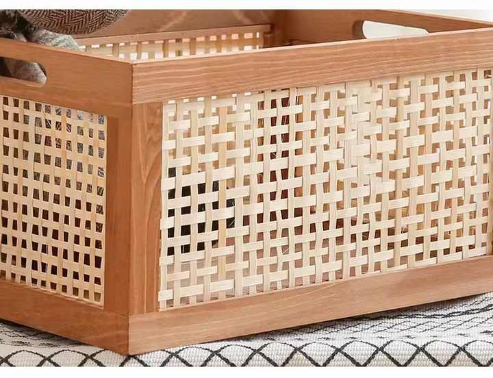Solid wood bamboo, desktop frame storage. 