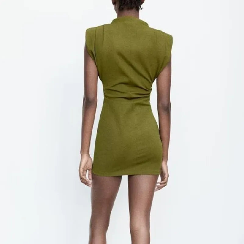 short sleeveless dress