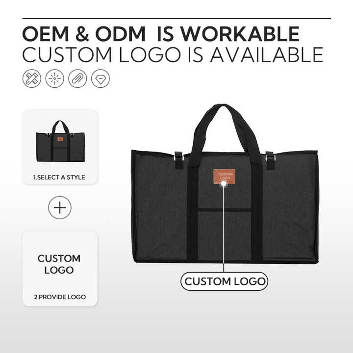 Camping Moon Black Canvas Camping Gear Carrier Bags, 