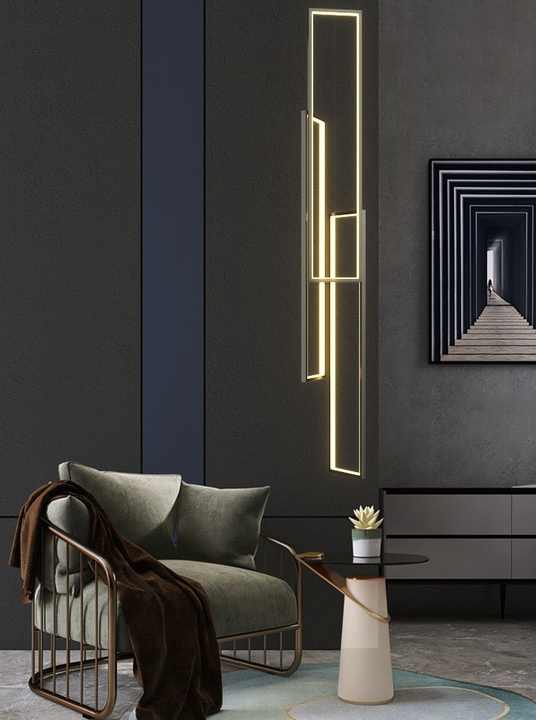 Art design villa living room, modern geometric shape 