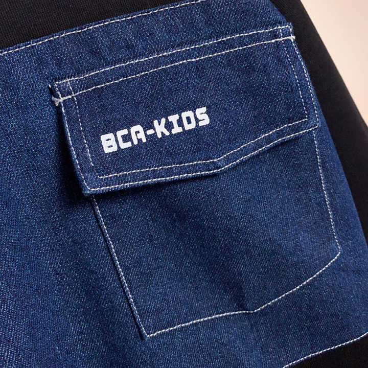 Boys' Long Sleeve Denim Blouse with Print 