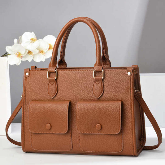 حقيبة حمل أنيقة بنمط ليتشي سعة كبيرة