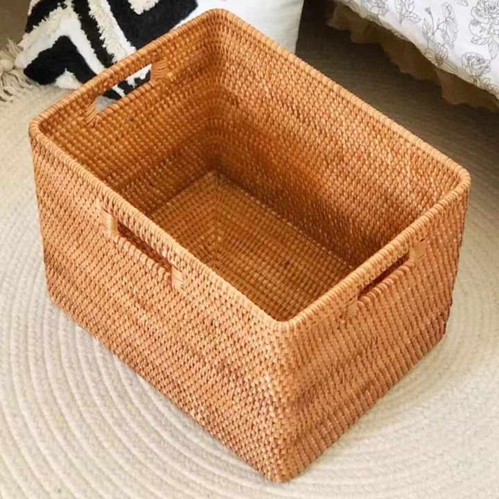 Natural handicrafts, rectangular, large capacity. 