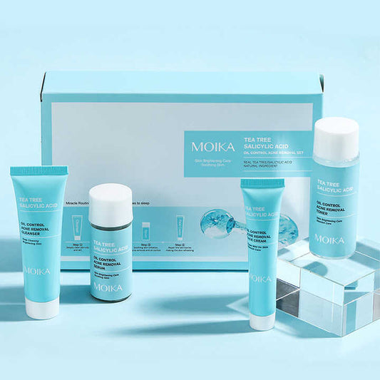 Tea Tree Salicylic Acid Acne Skin Care Se علامة تجارية خاصة، منتجات عضوية لتهدئة الوجه
