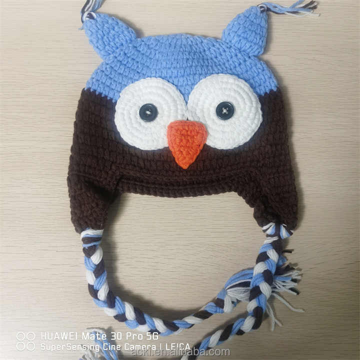 Handmade crochet owl baby hats 