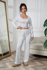 بيجامة  نوم نسائية كم طويل