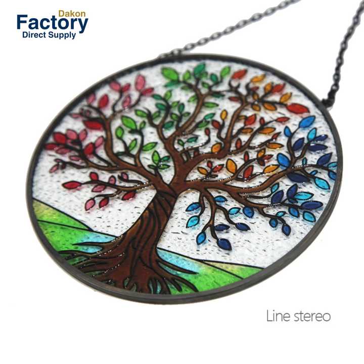 Tree of life, stained glass, ornament. 