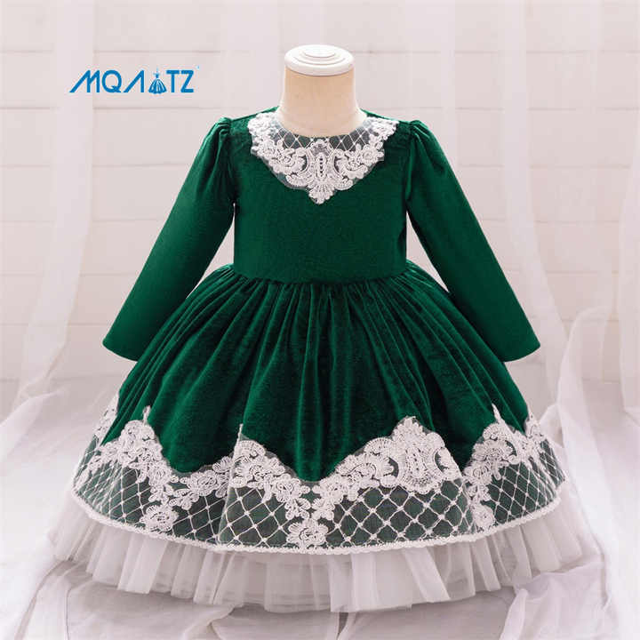 Lovely Baby Girl Tutu Party Dress - الساتان الصلب ومزين بالترتر لأعياد الميلاد