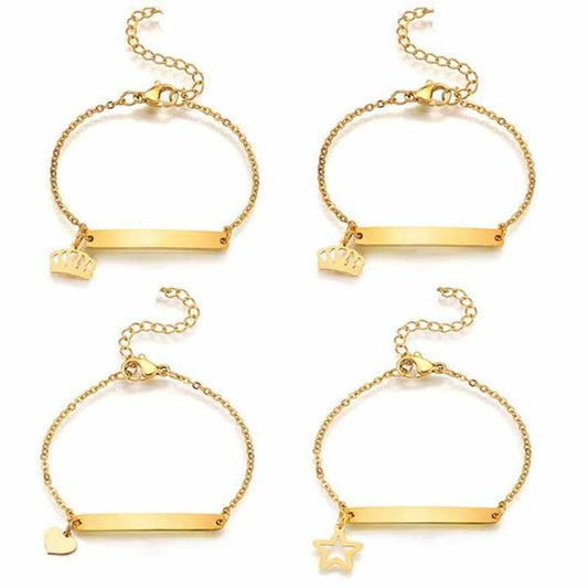 Simple Stainless Steel Figaro Chain Children's Accessories 