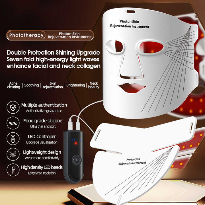 Facial Rejuvenation Led Face Mask - 2025 New Design Whitening Skin Care for Home Use,
