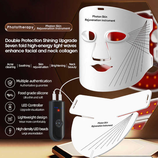 Facial Rejuvenation Led Face Mask - 2025 New Design Whitening Skin Care for Home Use,