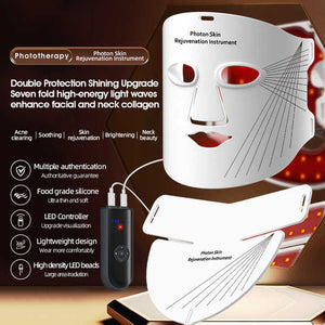 Facial Rejuvenation Led Face Mask - 2025 New Design Whitening Skin Care for Home Use,