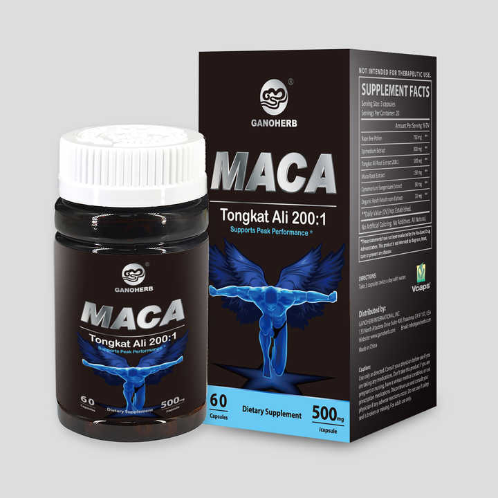 Ganoherb High Quality Organic Tugka Ali and Maca Capsules Om Herbal Supplement for Men Private Label Bulk Supply 