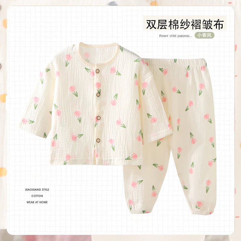 Pure cotton children's pajamas 