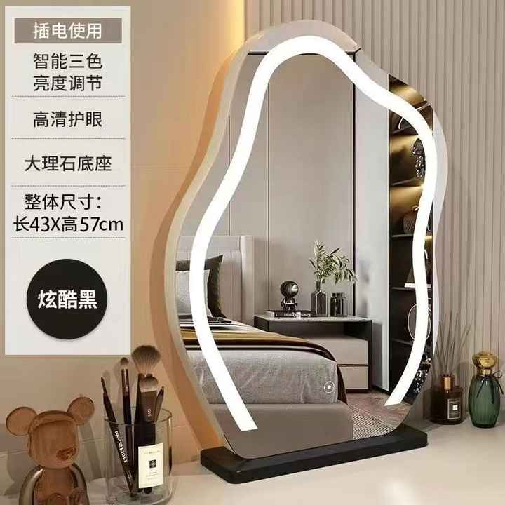 مرآة زخرفية عصرية غير متناظرة لمداخل غرفة المعيشة والحمام معلقة Modern Asymmetrical Decorative Mirror for Living Room and Bathroom Entryway Hanging