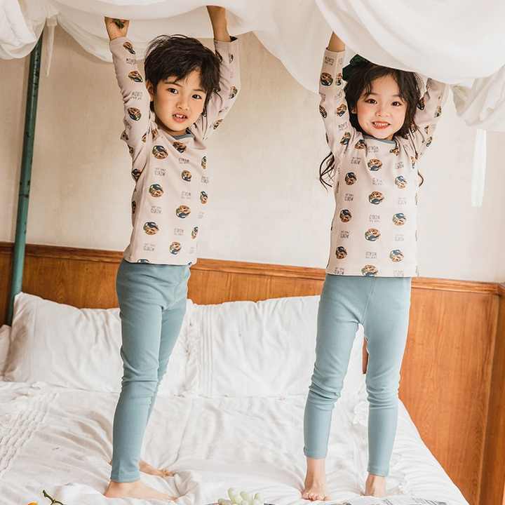 Custom Thick Winter Long Sleeve Pijamas Pajama Set 