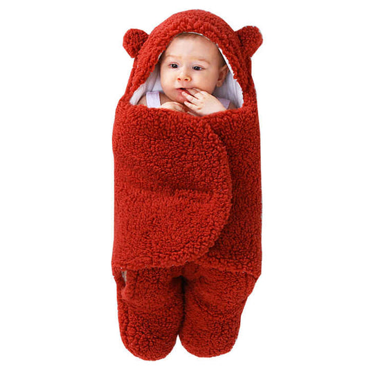 Songmai لطيف الدب الوليد قماش للف الرضع طفل لينة أفخم تلقي بطانية ، شيربا الحملان بطانية صوف Songmai Cute Bear Newborn Swaddle Blanket Baby Soft Plush Receiving Blanket, Sherpa Lamb Fleece Blanket
