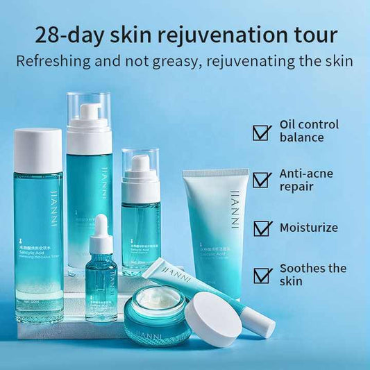 Sensitive Skin Face Care Product: Collagen Renewal Set with Salicylic Acid 