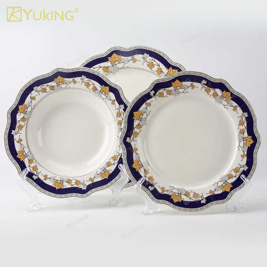 cups and saucers . الكؤوس والصحون