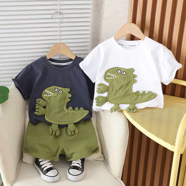 تصميم مختلط لا موك بدلة أطفال برقبة . Mixed Designs No MOQ Kids Round Neck Short Sleeve