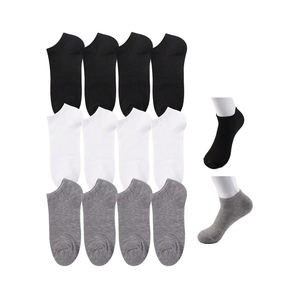 12 Pairs Men's Summer Ankle Socks Comfortable Good Quality. 