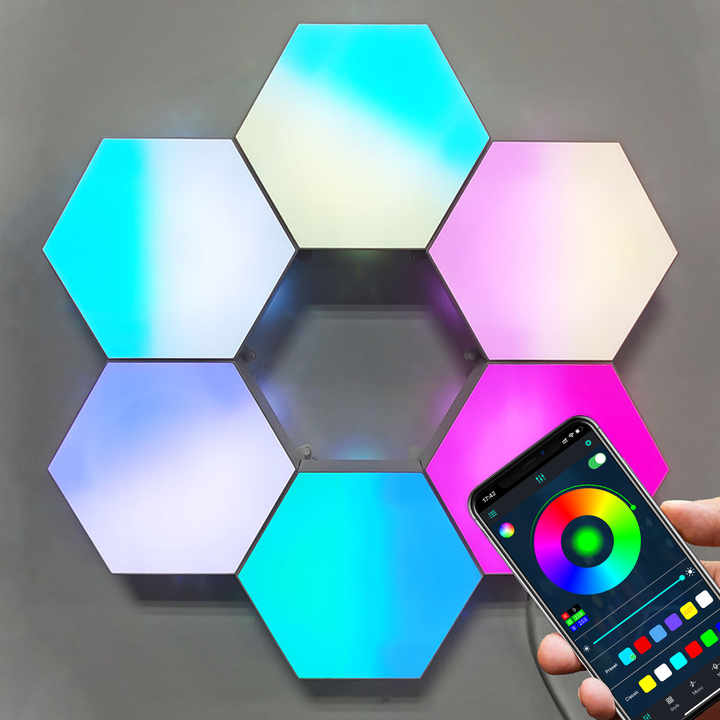 Hexagonal wall lights