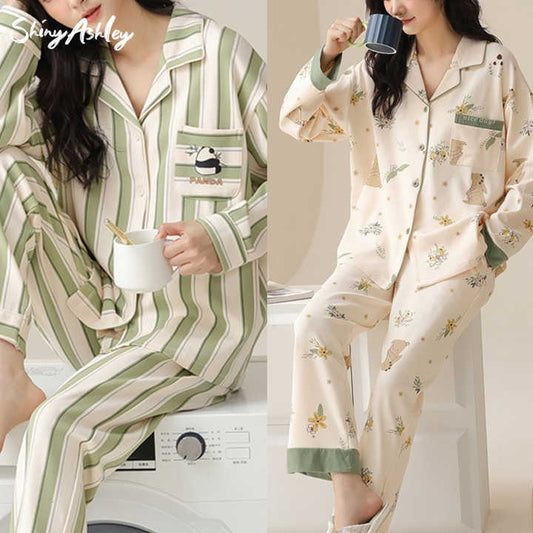 Women's Sleepwear Long-sleeved-ملابس نوم نسائية