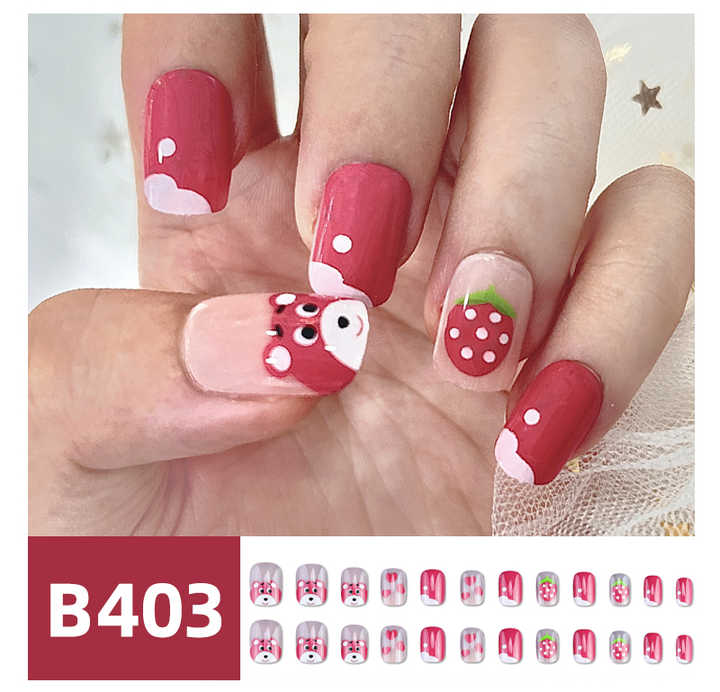 Cute Short Square-Fake Nails 