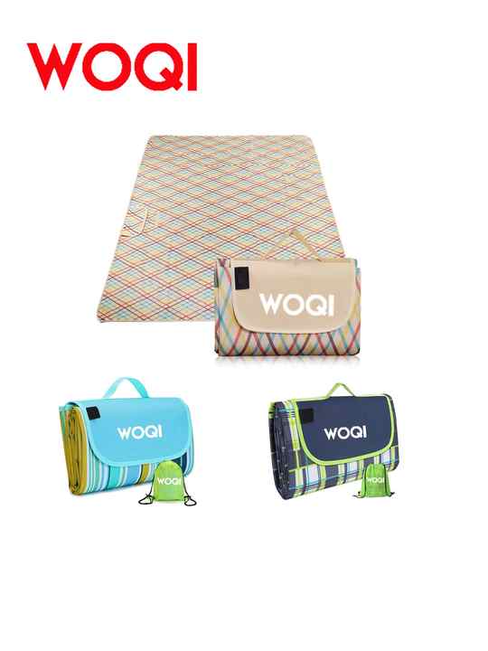 WOQI Outdoor Printed Waterproof Portable Camping Mat Picnic Beach Mat 