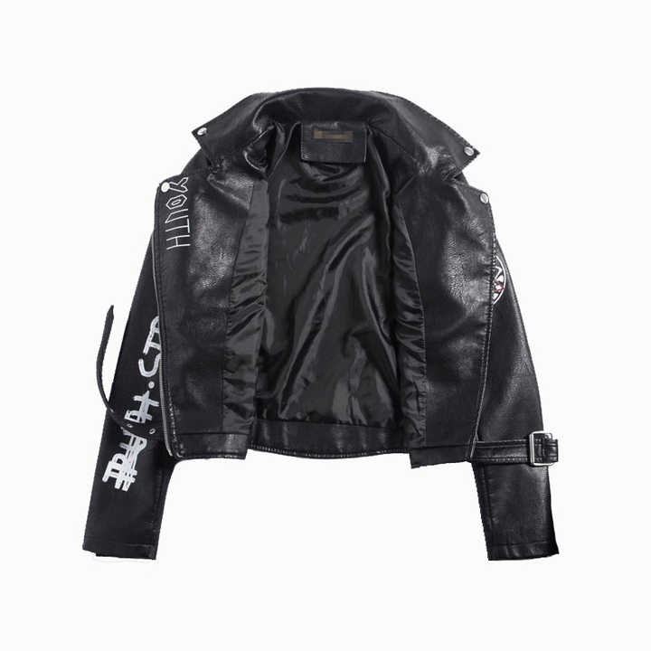 High quality women's leather jacket 