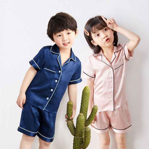 ملابس نوم صلبة مخصصة للأطفال - Solid Sleepwear Set Kids