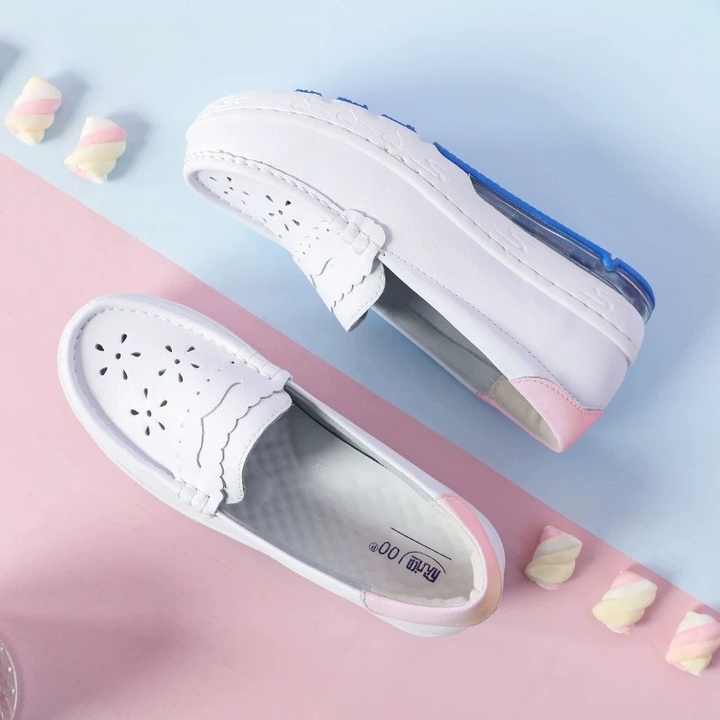 Wholesale High Quality Women's White Comfortable Non-slip Hospital Pillow for Autumn 