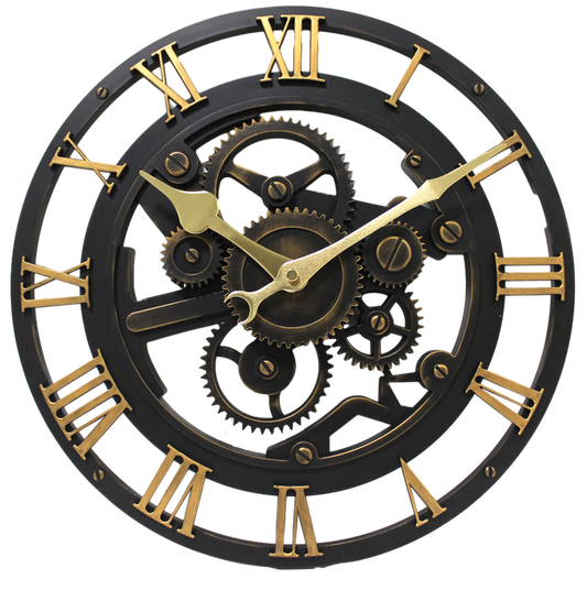 ساعة; مستديرة عتيقة كبيرة مقاس 14 بوصة ديكور -