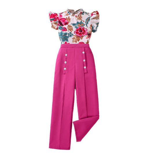 ملابس بناتي على الطراز الكوري بزهور الورد  Clothes, Girls Color Matching Suit