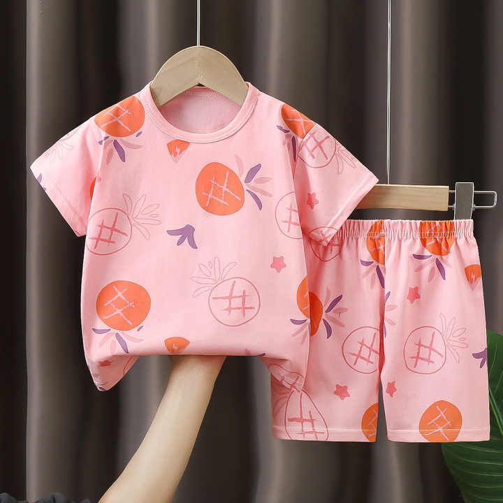 Children's Summer Cotton T-shirt Shorts Kids Clothes 