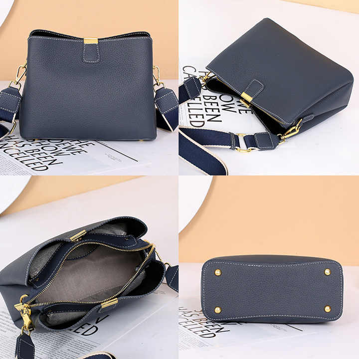 Luxury women's handbag made of genuine leather