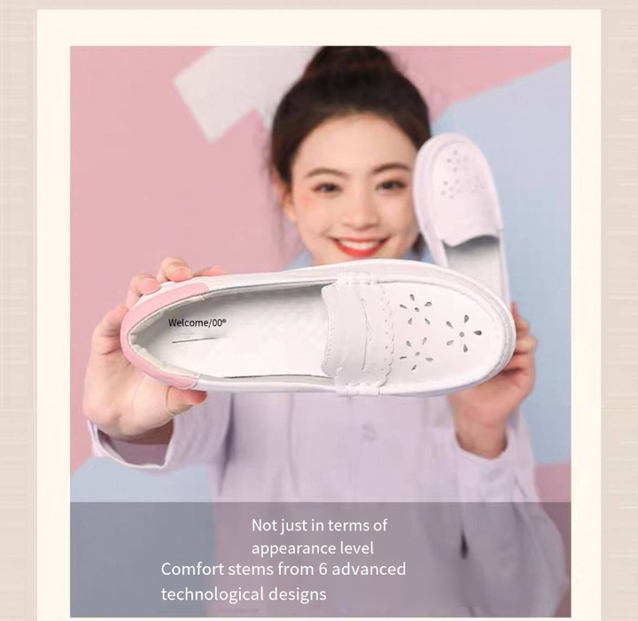 Wholesale High Quality Women's White Comfortable Non-slip Hospital Pillow for Autumn 