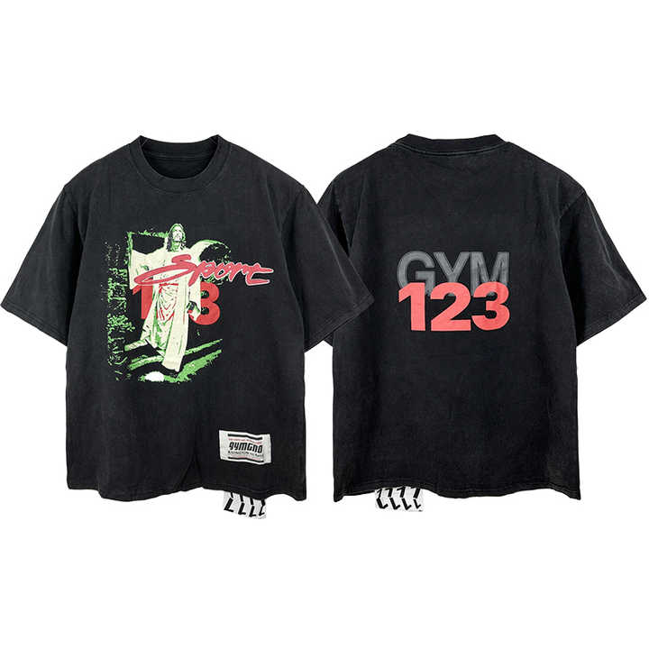 Men's black quality T-shirt 