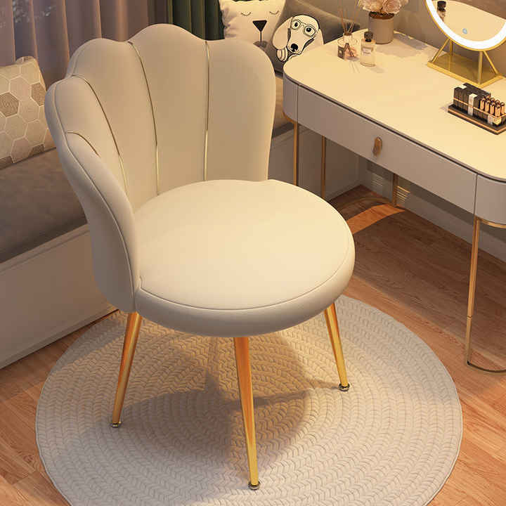 Fornowell Modern Upholstered Chair, Velvet Fabric Chair, Modern Kitchen Dining Chair with Medium Back with Gold Legs 