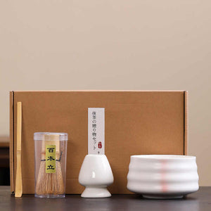 Ceramic Matcha Bowl with Whisk 